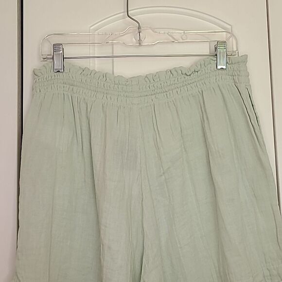 Roxy Pop Sun Elastic Draw String Waist Cotton Shorts Mint Green Size L - Picture 10 of 15
